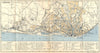 PORTUGAL. Lisboa Lisbon plan d'ensemble 1921 old antique map chart