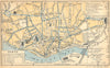 PORTUGAL. Porto 1921 old antique vintage map plan chart