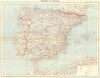 PORTUGAL. Espagne(Spain) 1921 old antique vintage map plan chart
