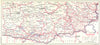 AUSTRIA. Tyrol Oriental. Autriche(Sud-Est) 1954 old vintage map plan chart