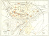 BELGIUM. Namur 1953 old vintage map plan chart