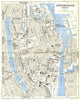 DENMARK. Copenhagen. Centre 1955 old vintage map plan chart