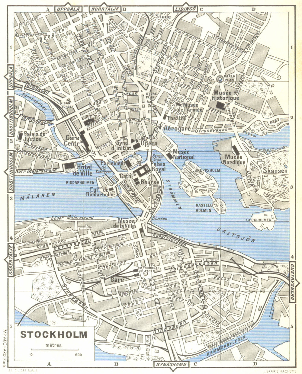 SWEDEN. De Gothenburg a Karlstad. Stockholm 1955 old vintage map plan chart
