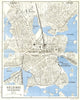 FINLAND. Helsinki 1955 old vintage map plan chart