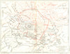 ATHENS old/new cities compared. City walls 6C BC Hadrian Frankish Turks 1956 map