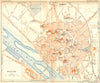 ALLIER. Moulins, Bourbon-L'Archambault Souvigny 1935 old vintage map chart