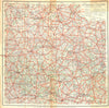 FRANCE. Auvergne Centre Carte Routiere 1935 old vintage map plan chart
