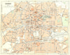 ILLE-VILAINE. Rennes 1948 old vintage map plan chart