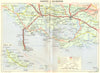 MORBIHAN. Rhuis. Vannes-Quiberon Belle Ile 1948 old vintage map plan chart