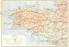 BRITTANY. Legende 1948 old vintage map plan chart