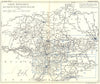 EUROPE. Carte D'Ensemble Route Cartes du Guide 1914 old antique map plan chart
