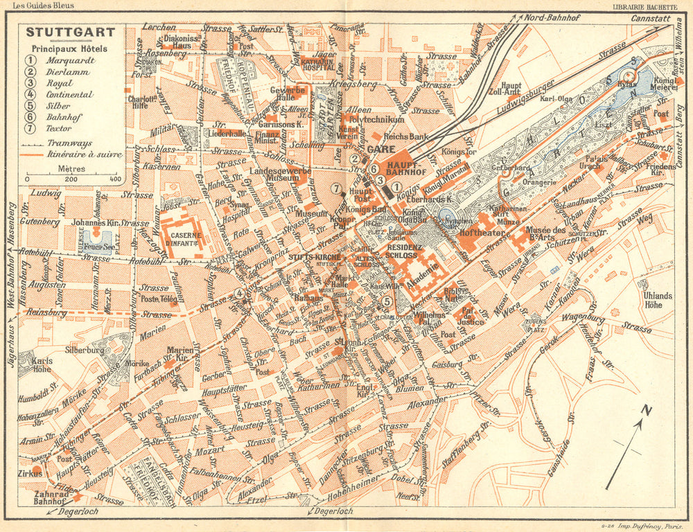 GERMANY. Stuttgart 1914 old antique vintage map plan chart