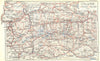 AUSTRIA. Tirol. Du Brenner a Ligne Tauern 1914 old antique map plan chart