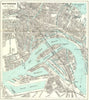 NETHERLANDS. Rotterdam 1909 old antique vintage map plan chart
