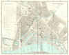 NETHERLANDS. Rotterdam map 1909 old antique vintage plan chart