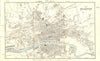 SCOTLAND. City town plan of Glasgow 1887 old antique vintage map chart