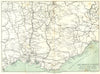RHONE. & Savoy passes from France into Italy 1913 old antique map plan chart