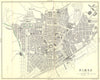 GARD. Nimes 1899 old antique vintage map plan chart