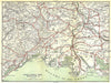 VAUCLUSE GARD. Orange Avignon, Nimes, Montpellier 1899 old antique map chart