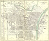 ITALY. Turin 1899 old antique vintage map plan chart