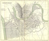 ISÈRE. Grenoble 1899 old antique vintage map plan chart