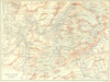 FRANCE. Mont Blanc & Approaches 1899 old antique vintage map plan chart