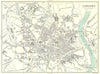 HAUTE-VIENNE. Limoges 1909 old antique vintage map plan chart