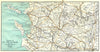 CHARENTE-MARITIME. Cognac; Ile de Ré & Oléron 1909 old antique map plan chart