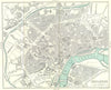 HAUTE-GARONNE. Toulouse 1909 old antique vintage map plan chart