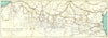 PYRENEES. Rd Map. Topography; grande route thermale 1909 old antique chart