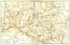 PAU. W Pyrenees. Peaks Baths Bigorre 1909 old antique vintage map plan chart
