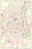 CHARTRES town/city plan de la ville. Eure-et-Loir 1914 old antique map