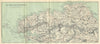 North-west Brittany Bretagne Finistère Côte des légendes Ceinture dorée 1914 map