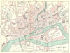 NANTES town/city plan de la ville. Loire-Atlantique 1914 old map chart