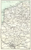 PAS-DE-CALAIS. & Boulogne to Paris 1913 old antique vintage map plan chart