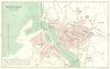 PAS-DE-CALAIS. Boulogne Sur-Mer 1913 old antique vintage map plan chart