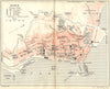 ALGERIA. Algiers(Alger) 1909 old antique vintage map plan chart