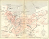 ALGERIA. Oran Principaux Hotels 1909 old antique vintage map plan chart