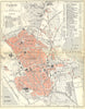 TUNISIA. Tunis 1909 old antique vintage map plan chart