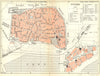 TUNISIA. Sousse 1909 old antique vintage map plan chart