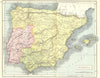 SPAIN. Hispania Roman 1908 old antique vintage map plan chart