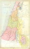 ISRAEL. Palestine, Christi Apostolorum; Jerusalem 1908 old antique map chart