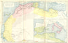 AFRICA. Antiqua; Rome Carthage, start Punic War 1908 old antique map chart