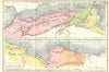 AFRICA. Septentrionalis North Ancient 1908 old antique vintage map plan chart