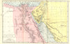 EGYPT. Aegyptus ancient Arabia 1908 old antique vintage map plan chart