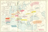 WORLD. Migrations of Barbarians 1908 old antique vintage map plan chart