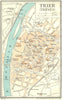 GERMANY. Trier 1931 old vintage map plan chart