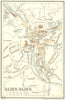GERMANY. Baden Baden 1931 old vintage map plan chart