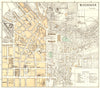 GERMANY. Wiesbaden 1910 old antique vintage map plan chart