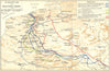 BELGIUM. Main Battle lines of western front. First World War. WW1 1924 old map